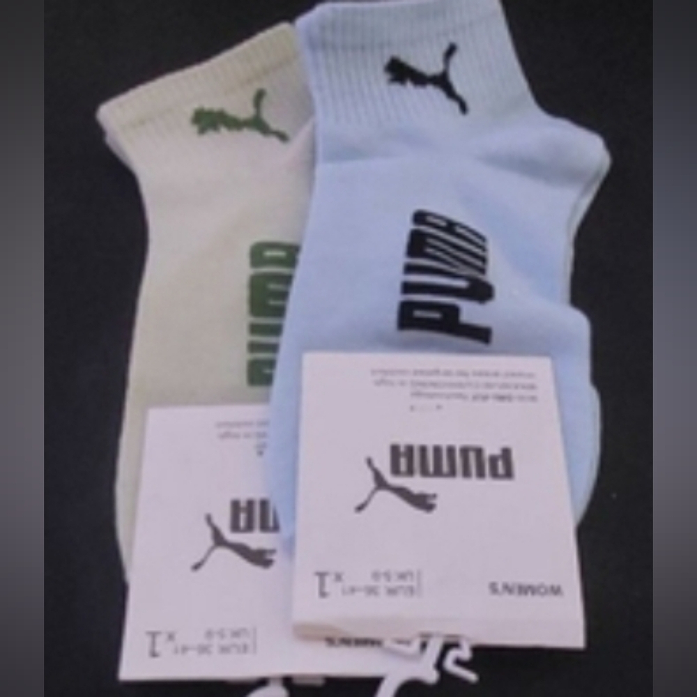Puma Socks Blue & Light Green size W7-9